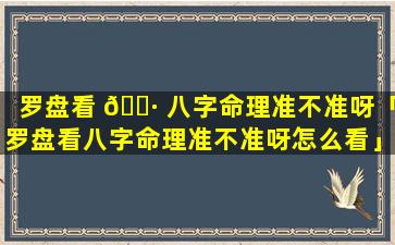 罗盘看 🕷 八字命理准不准呀「罗盘看八字命理准不准呀怎么看」